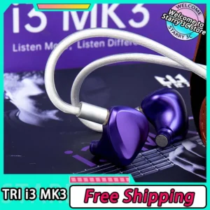 TRI i3 MK3 Earbuds Surround Ear Wired Headphones Dynamic Unit HIFI Music Earphones In-Ear Customized CNC Office Gaming Earphones