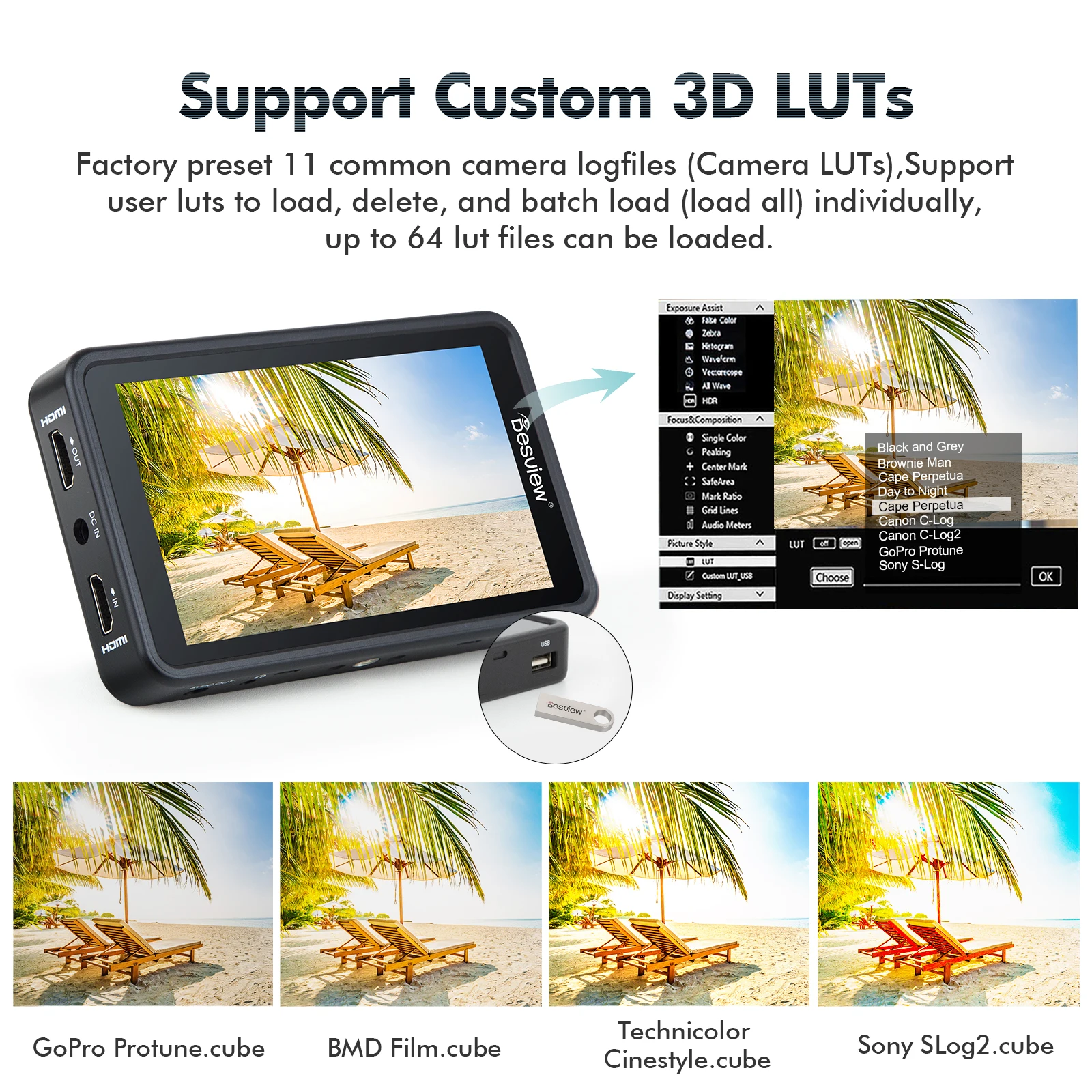 Desview R5II Camera Field Monitor 5.5 Inch 800nit High Brightness Full HD Touch Screen 1920x1080 3D Lut HDMI DSLR Camera Monitor - Image 4