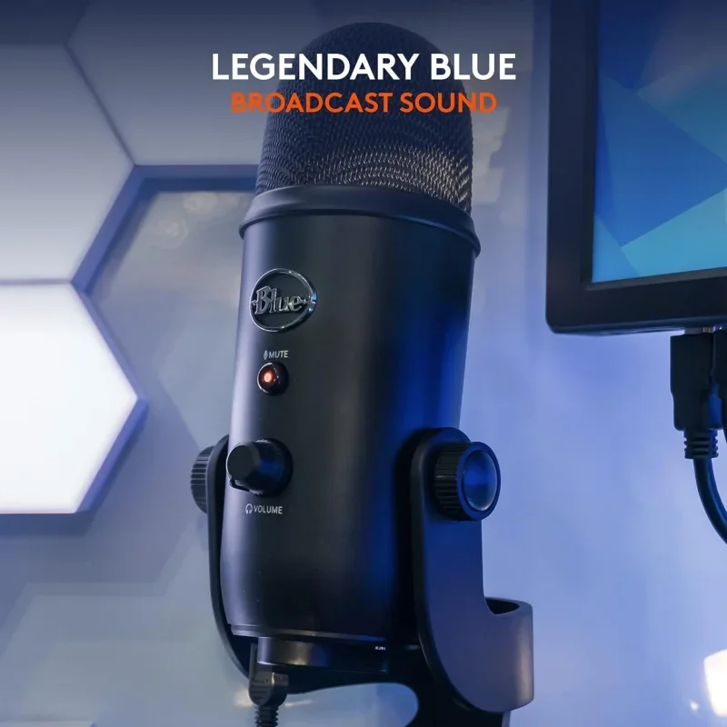 USB Microphone Recording, Streaming, Gaming, Podcasting on PC and, Condenser Mic Laptop or Computer with Blue V - Image 2