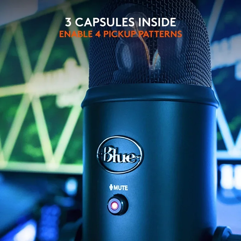 USB Microphone Recording, Streaming, Gaming, Podcasting on PC and, Condenser Mic Laptop or Computer with Blue V - Image 4
